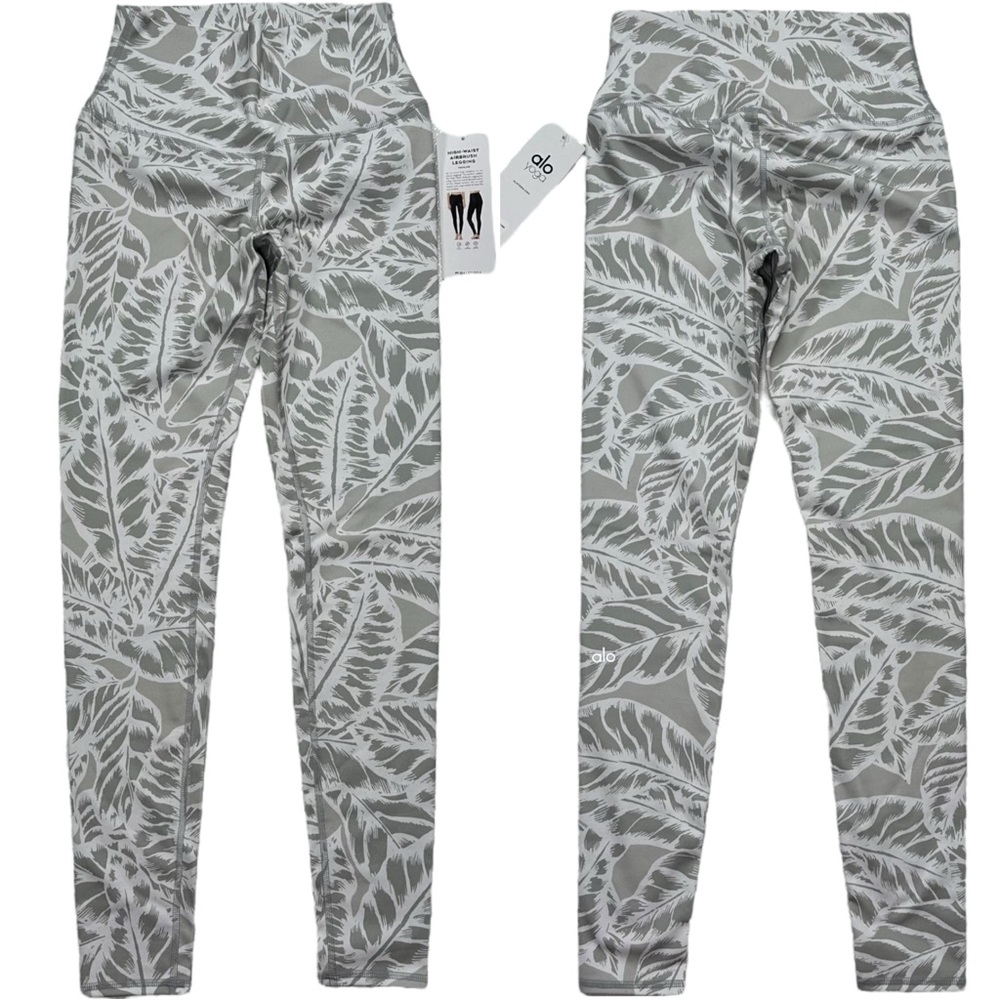 NWT Alo Yoga‎ High-Waist Airbrush Legging Palm Springs Neutral Size Small